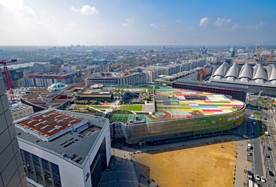 Outlook city aerial view