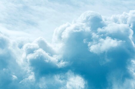 Mood blue sky clouds form
