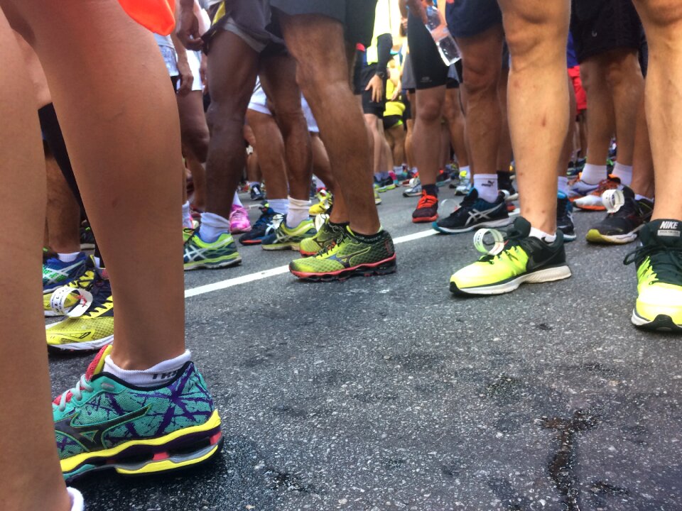 Running race tennis