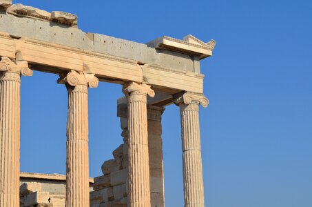 Greek pediment antique photo