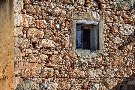 Old house stone wall rough