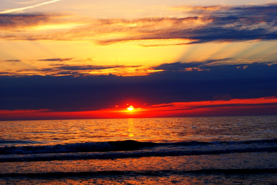 Setting sun water sunset