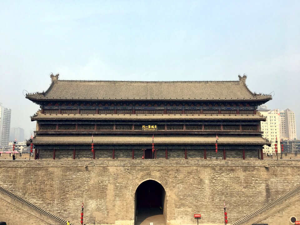 The ancient city wall xi'an monuments