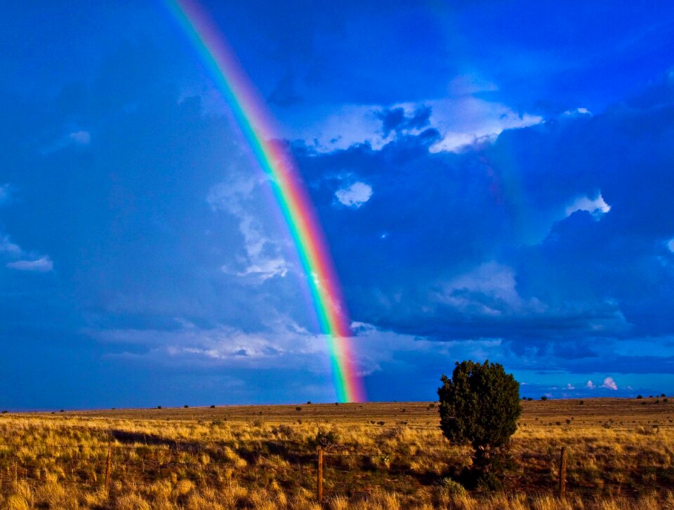 Desert blue rainbow