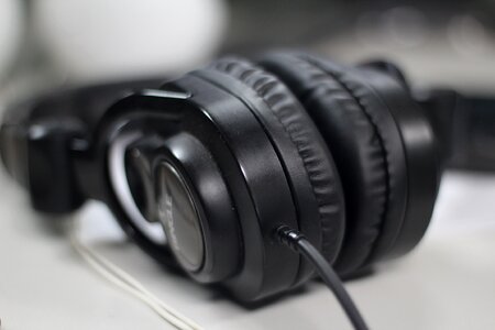 Headphones black headset photo