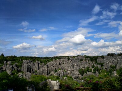 Stone forest in yunnan province the scenery
