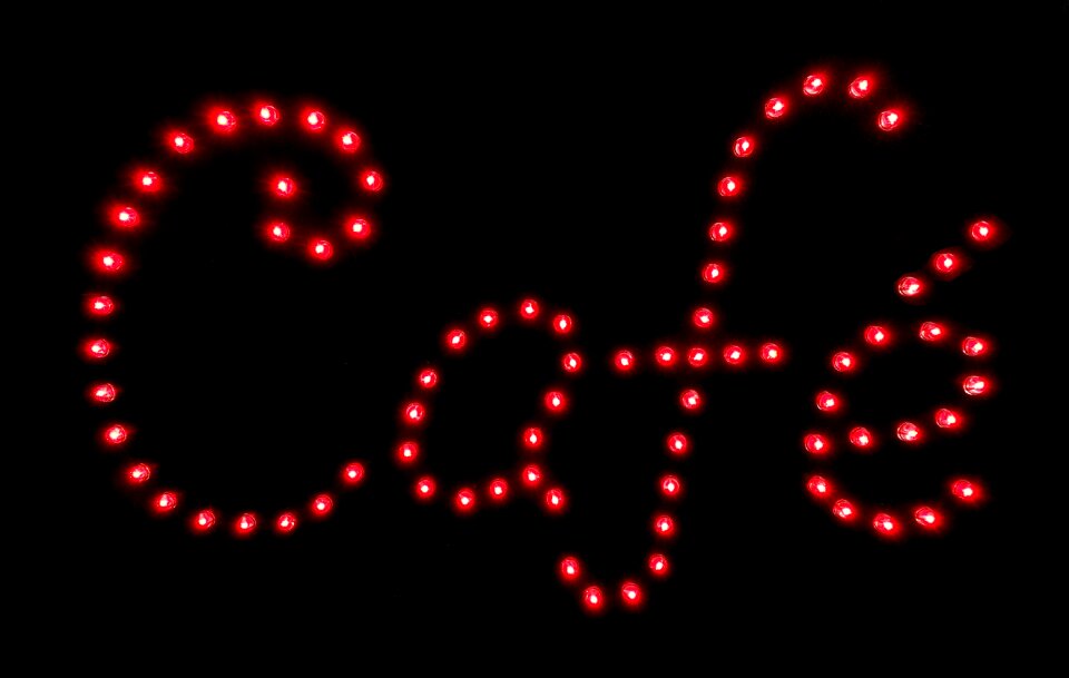 Illuminated lit coffee