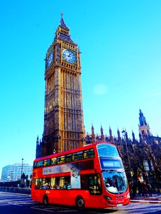 Big ben red tower photo