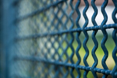 Behind barriers prison blurry