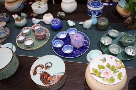 The ancient town green-glazed ceramics