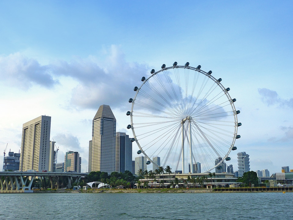 River skyline building
