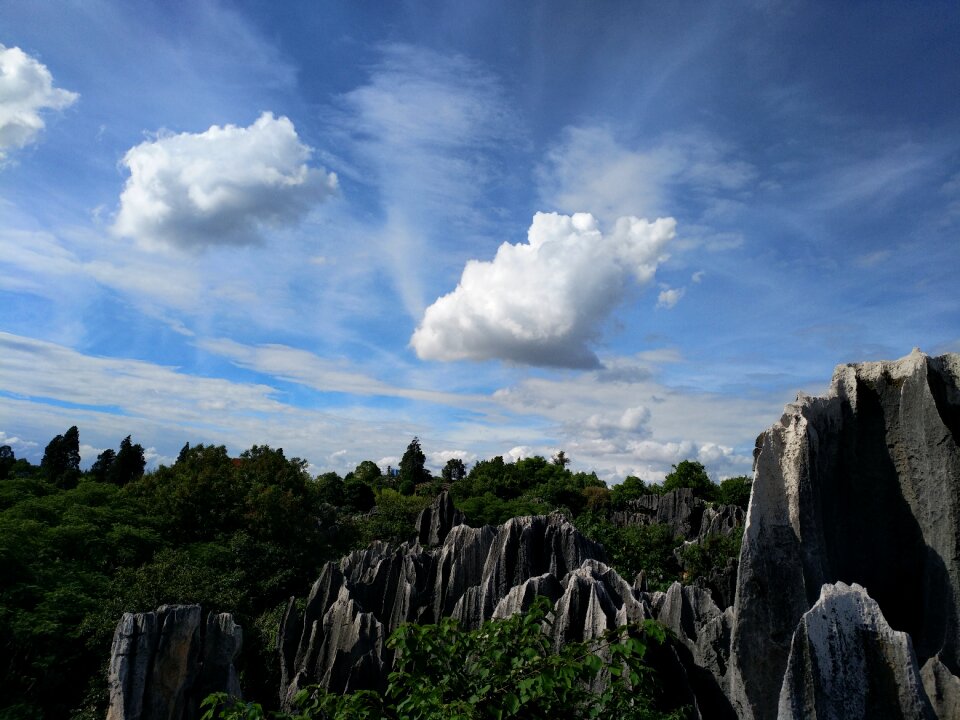 Stone forest in yunnan province the scenery