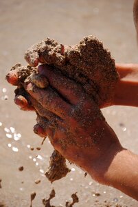 Sand knead sea photo