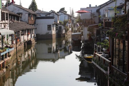 Zhujiajiao the ancient town waterfront houses