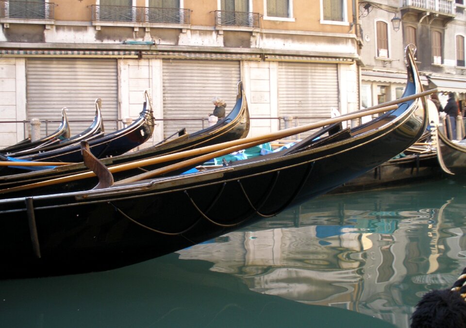 Venice channel gondolas