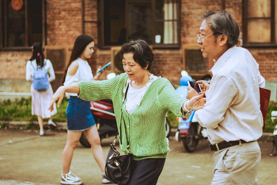 The old man for men and women outdoor