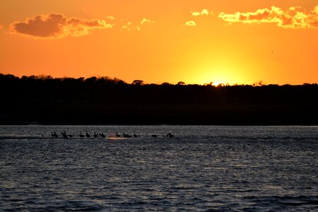 Colorful orange color landscape photo