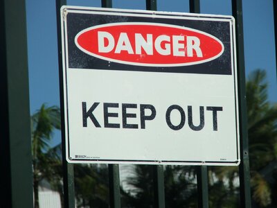 Keep out danger photo