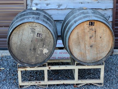 Barrel blue wine
