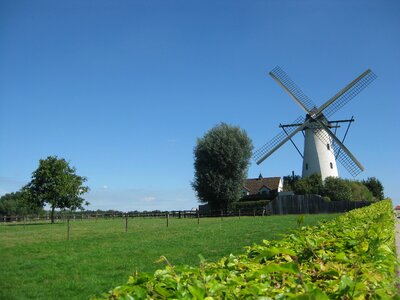 Wind mill nature blue sky
