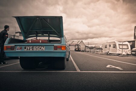 Vintage blue auto