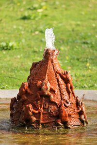 Bubble water fountain frogs