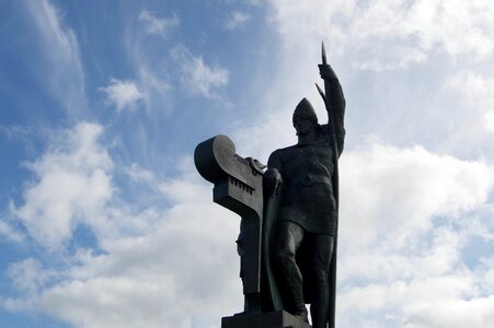 Statue blue sky