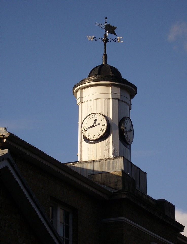 White clock tower clock time