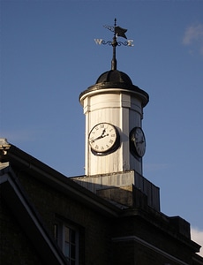 White clock tower clock time photo