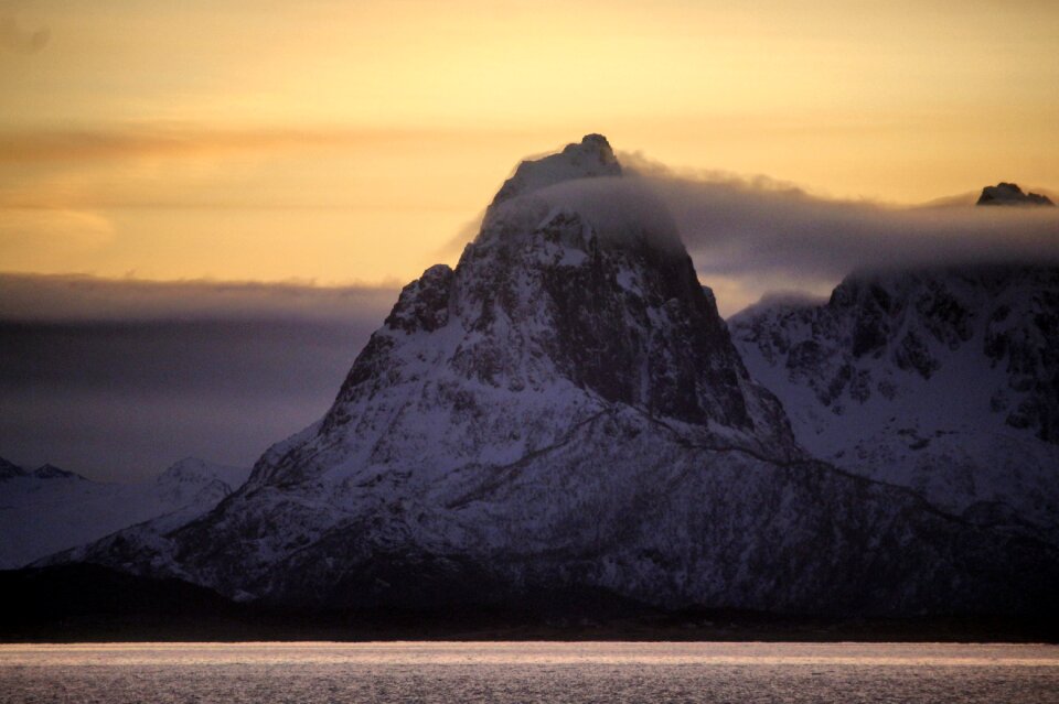 Hurtigruten mountains clouds