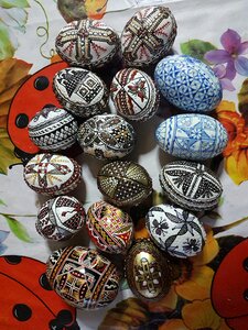 Eggs painted pasta religion holidays