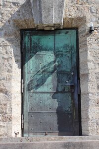 Door knob old door church portal photo