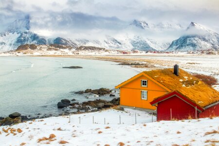 Winter snow houses