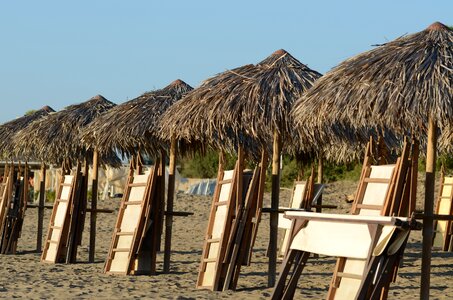 Beach summer umbrellas