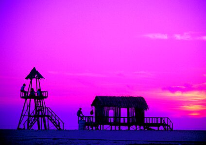 Purple pink pink beach