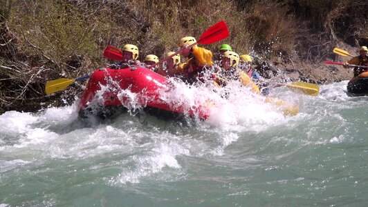 Adventurous rapids people photo