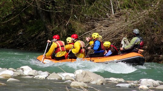 Rapids rubber boat adventurous photo