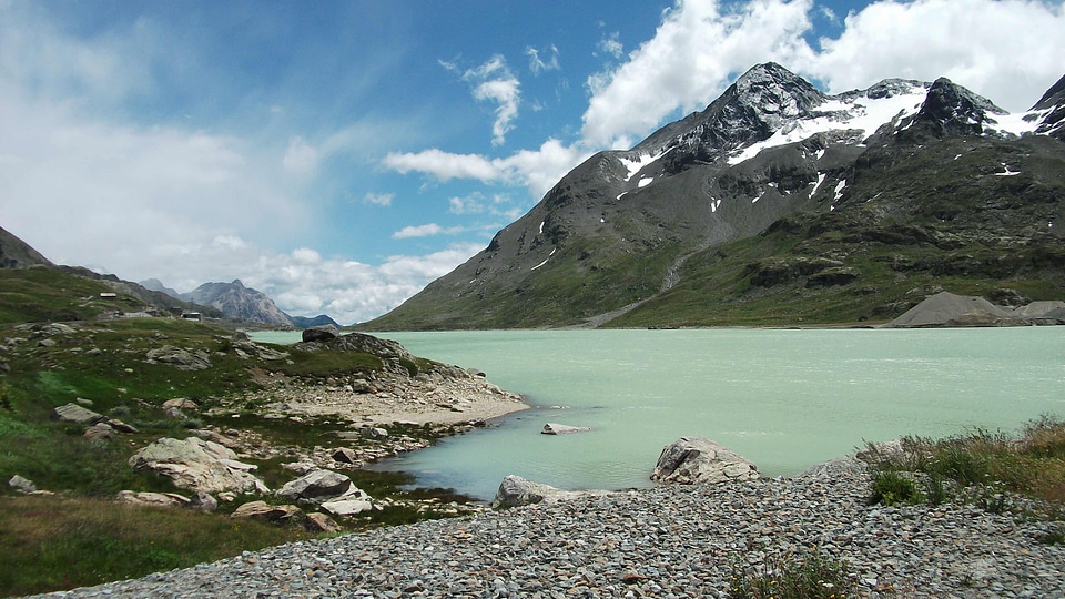 Lake mountain landscape switzerland photo