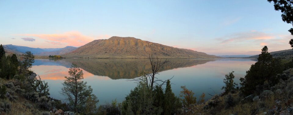 Water tranquil mountain photo