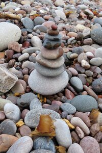 Stack pebble beach stone photo