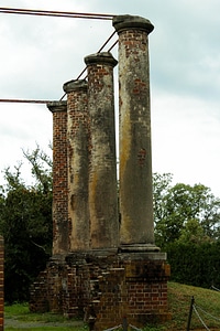 Portico damanged ancient photo