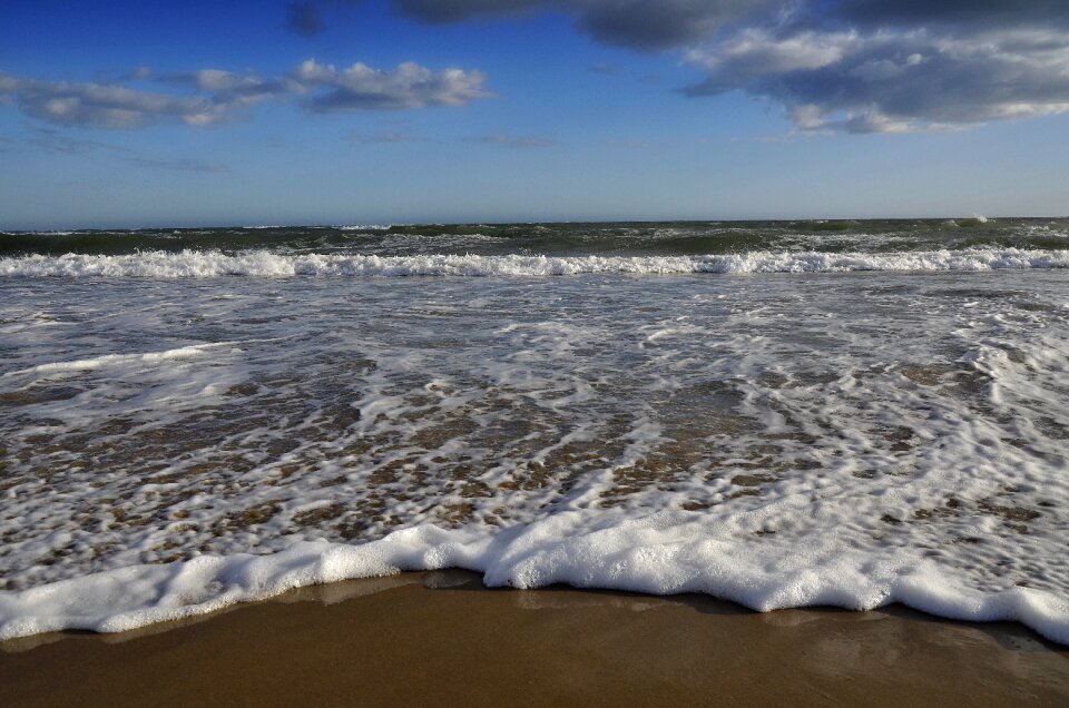 Sand beach foam sea