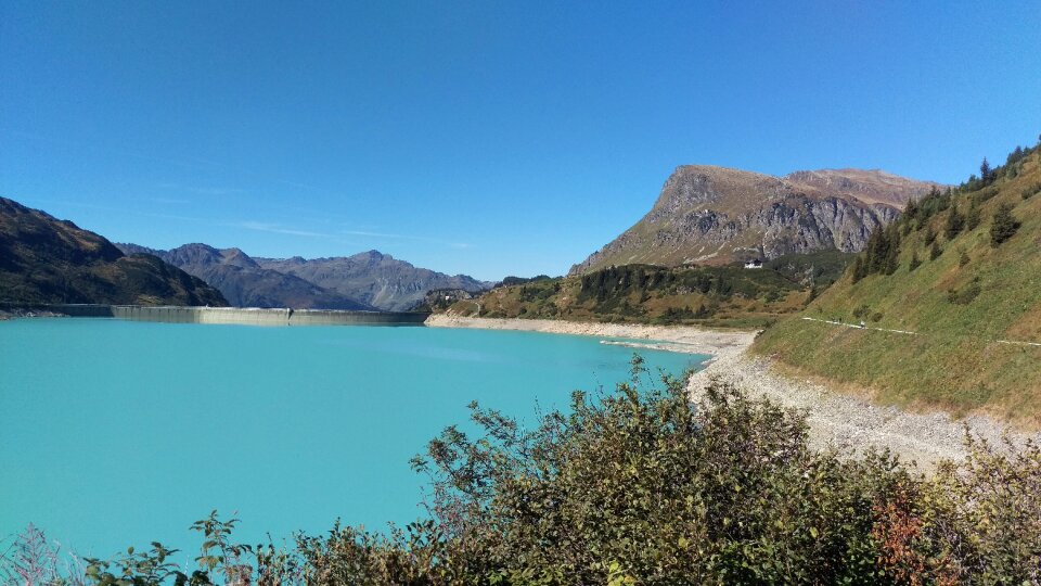 Reservoir water mountains photo