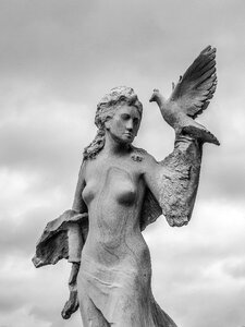 Aphrodite black and white sculpture park photo