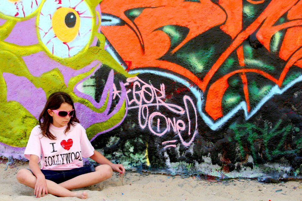 Venice beach grunge child