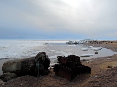 Cement ice floe finnish photo