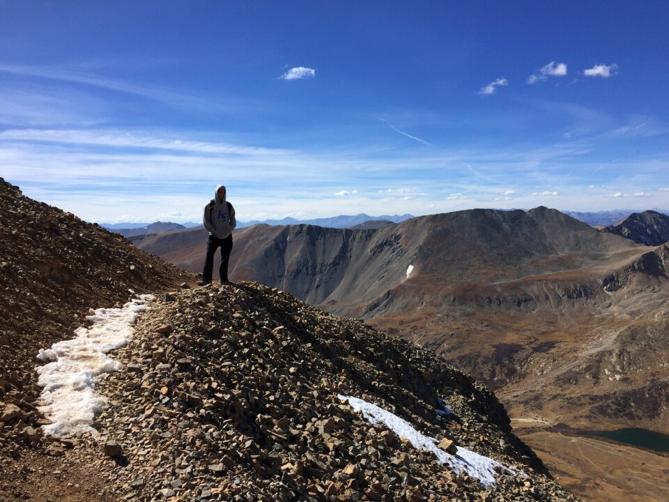 Mountain top confidence accomplishment