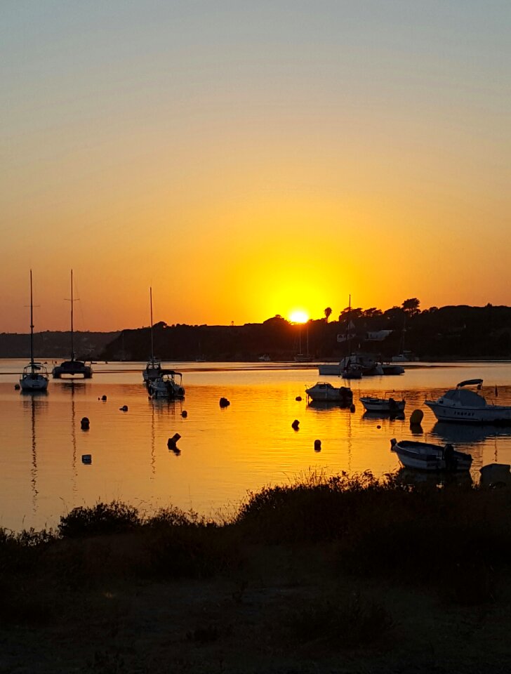 Sailing boats dusk abendstimmung