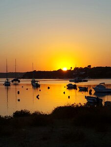 Sailing boats dusk abendstimmung photo