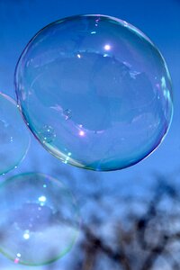 Blue soap blue bubbles photo